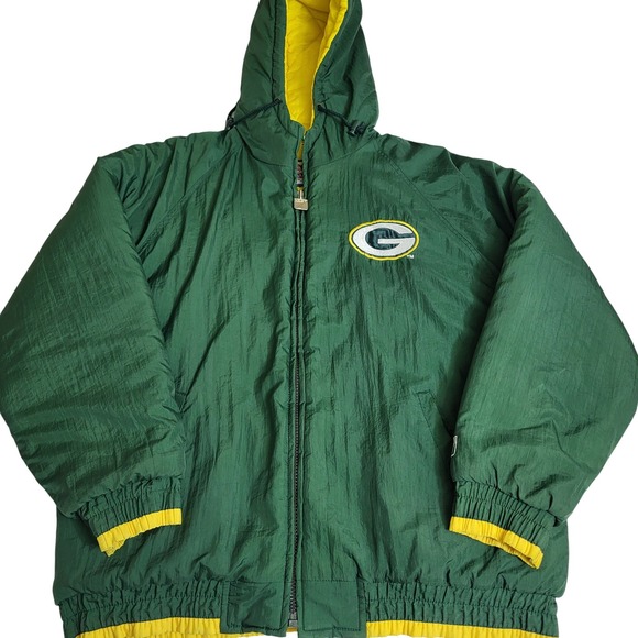 Vintage Green Bay Packers NFL Logo 7 Jacket Hooded Full Zip Mens XL - Picture 1 of 11